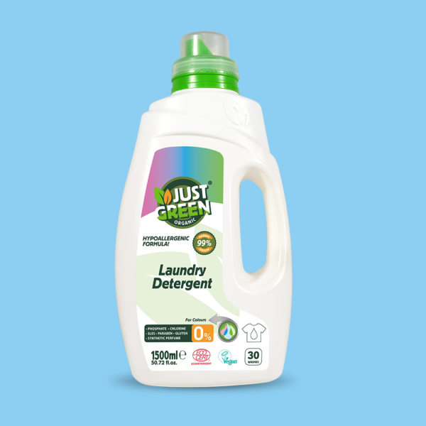 Υγρό Απορρυπαντικό για Χρωματιστά Ρούχα Just Green Organic 1,5 L | 30 Πλύσεις