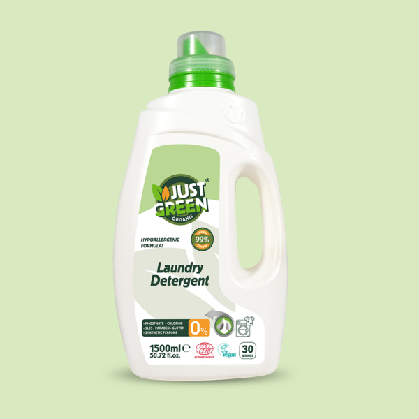 Υγρό Απορρυπαντικό Ρούχων Just Green Organic 1,5 L / 30 Πλύσεις